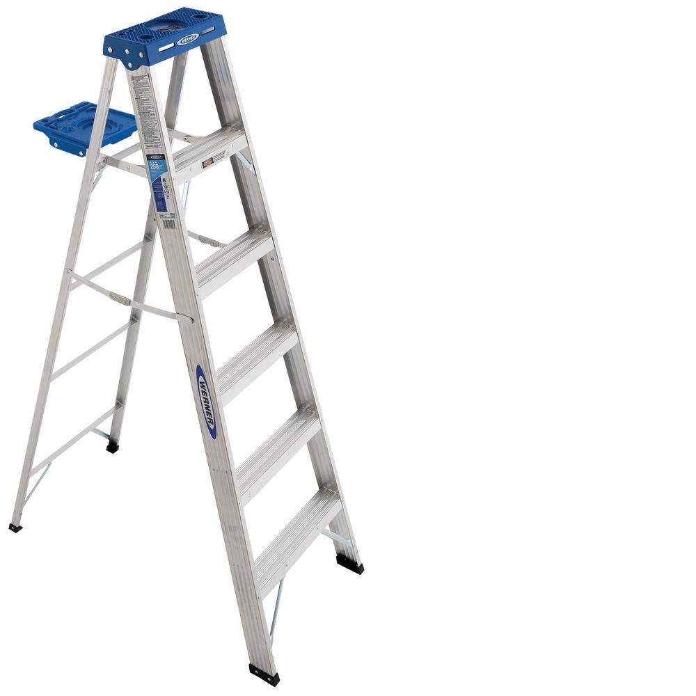 6 Feet Werner stepladders, Blue,Gold 366