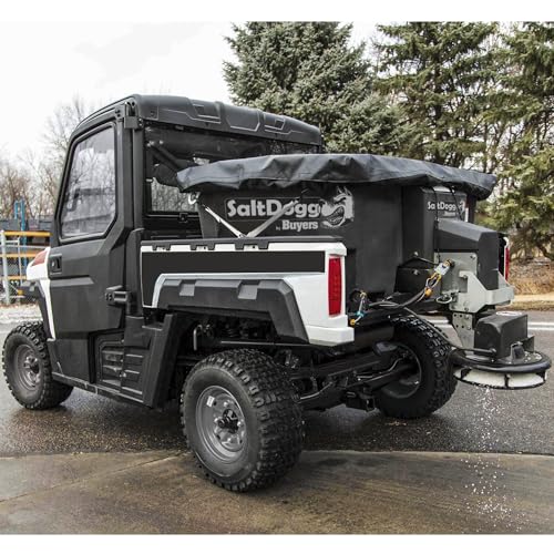 SaltDogg 0.40 Cu Yd SHPE0400 Electric Poly Hopper Spreader with Auger for UTVs, 1/2 Ton & 6-1/2 ft+ Bed Trucks — Patented Double‑Wall Hopper, 14" Spinner, in‑Cab Variable Speed Control, Made in USA