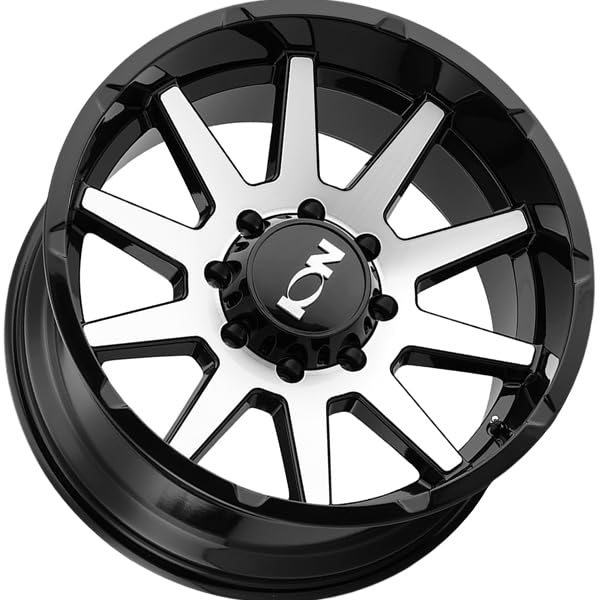 Black/MACHINED Ion Wheels 143 Wheel with Alloy Steel (20 x 9. inches /6 x 125 mm, 0 mm Offset)