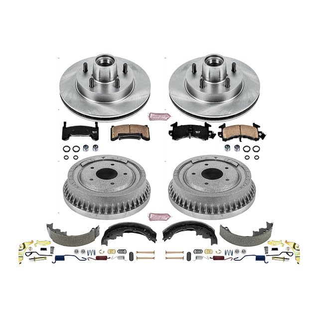 Power Stop Autospecialty KOE15042DK Front and Rear Replacement Brake Kit-OE Brake Drums & Ceramic Brake Pads