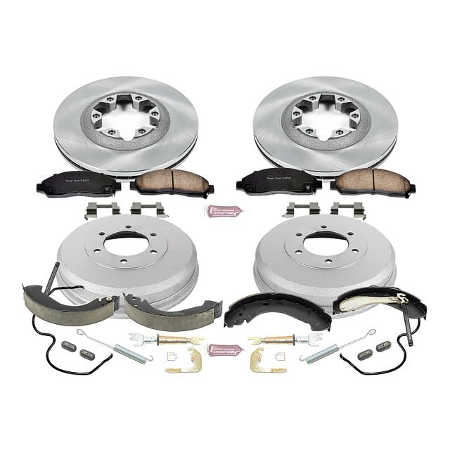 Power Stop KOE15236DK Replacement Brake Kit-OE Brake Drums & Ceramic Brake Pads For Colorado, Canyon, i-, i-290, i-, i-370 [Model Specific] Autospecialty Front and Rear