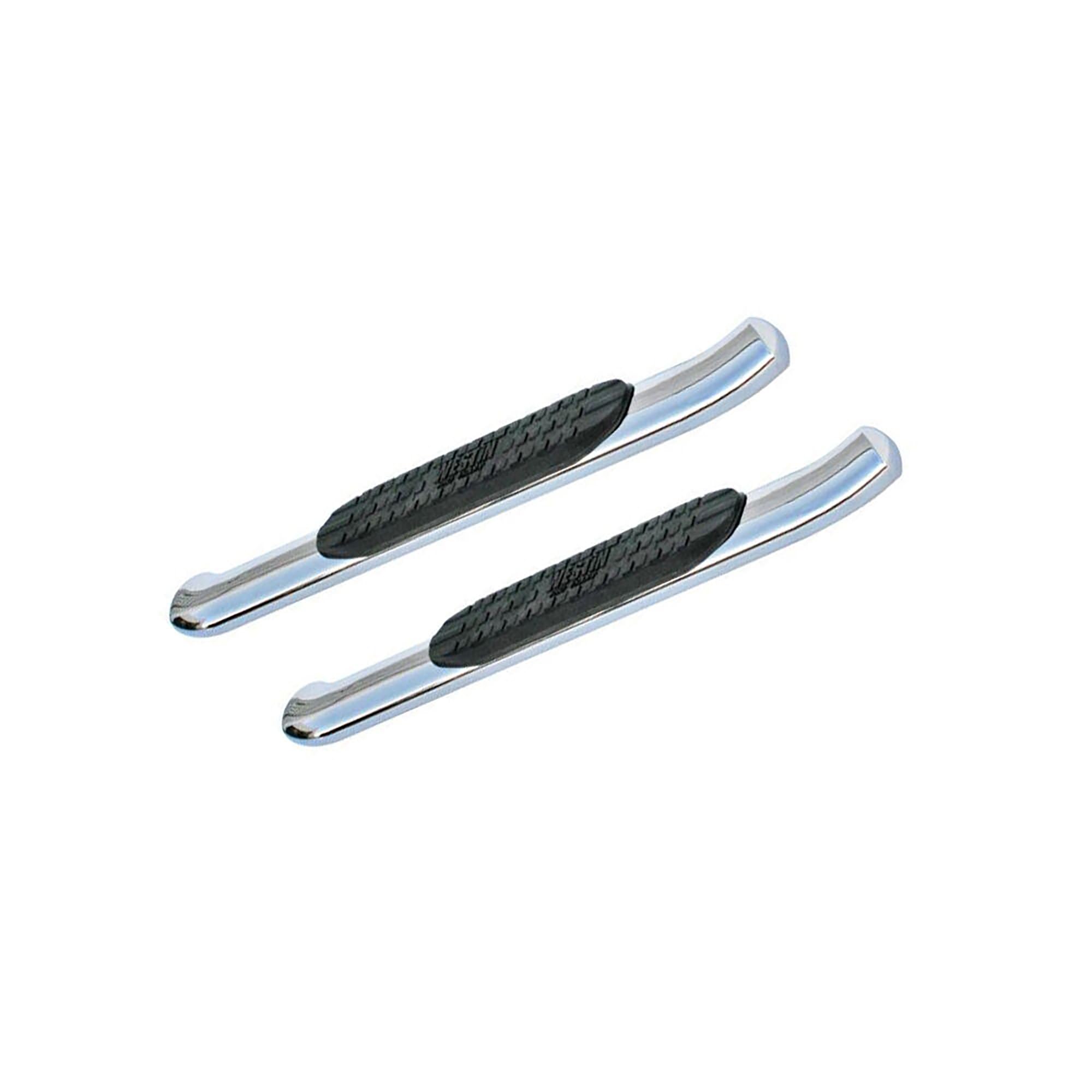 Westin PRO TRAXX 4 Oval Nerf Bars fits 2015-2019 Silverado Sierra 2500 3500 Diesel Standard Cab (Rocker Mount) Polished Pair