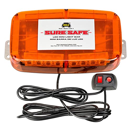 Wolo Sure Safe 12-Volt 3720P-A Emergency Light, Permanent Mount with GEN 3 Technology - Amber Lens