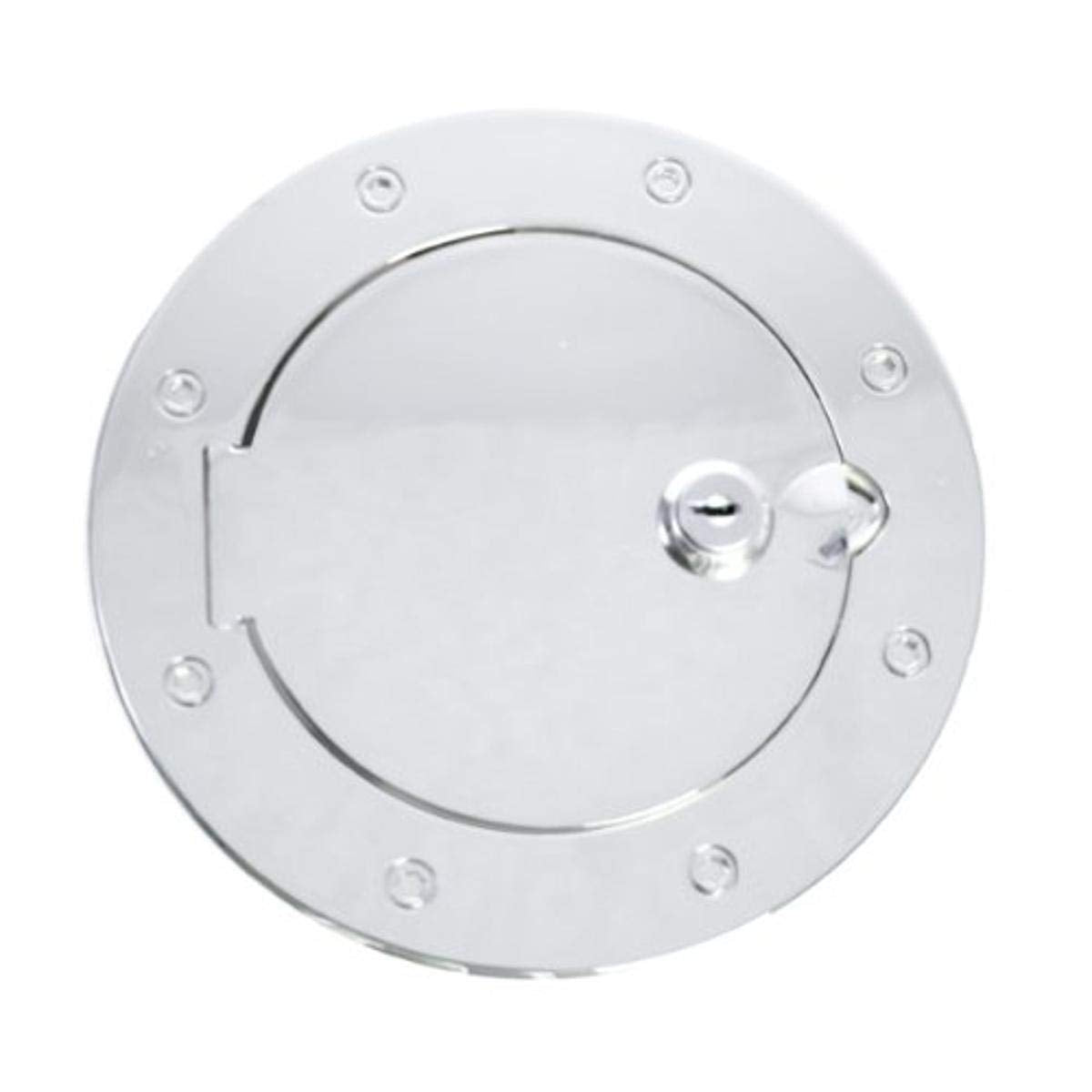 Gas Cap Door, Locking, Rugged Ridge, Polished Aluminum | 11425.07 | Fits 1997-2006 Jeep Wrangler TJ