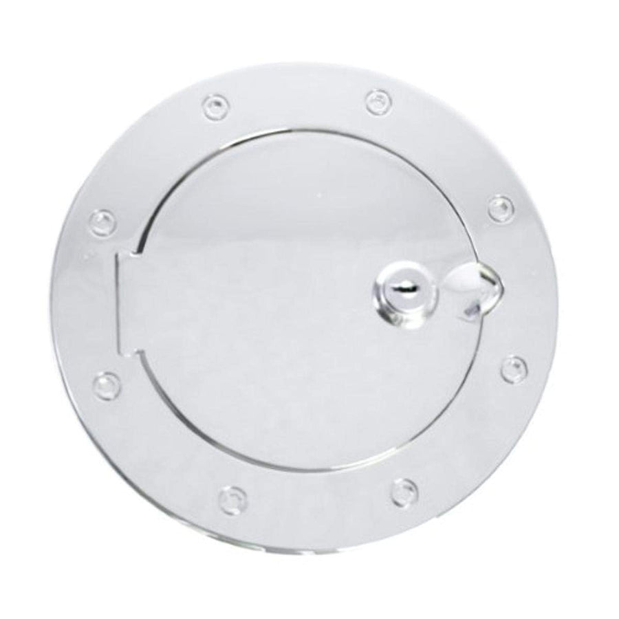Gas Cap Door, Locking, Rugged Ridge, Polished Aluminum | 11425.07 | Fits 1997-2006 Jeep Wrangler TJ
