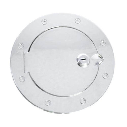 Gas Cap Door, Locking, Rugged Ridge, Polished Aluminum | 11425.07 | Fits 1997-2006 Jeep Wrangler TJ