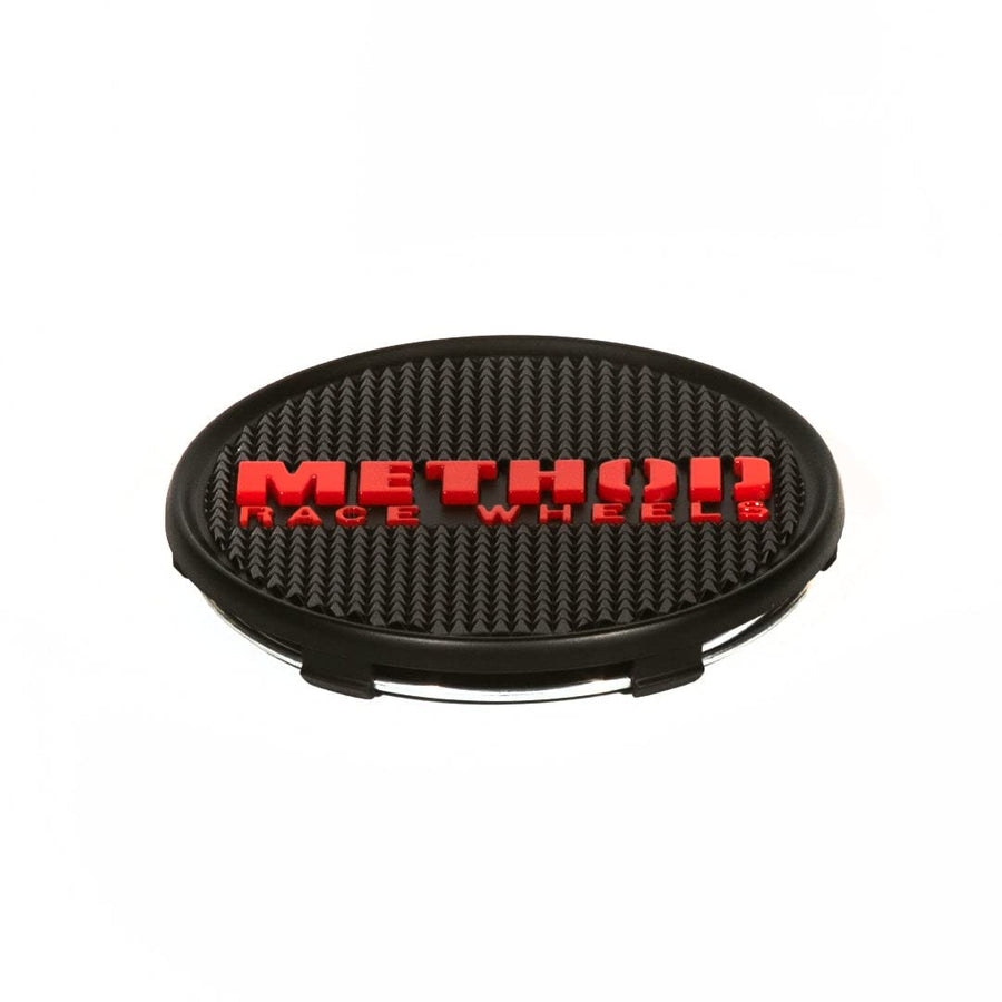 Snap-in Method Race Wheels Center Cap, Black - Red