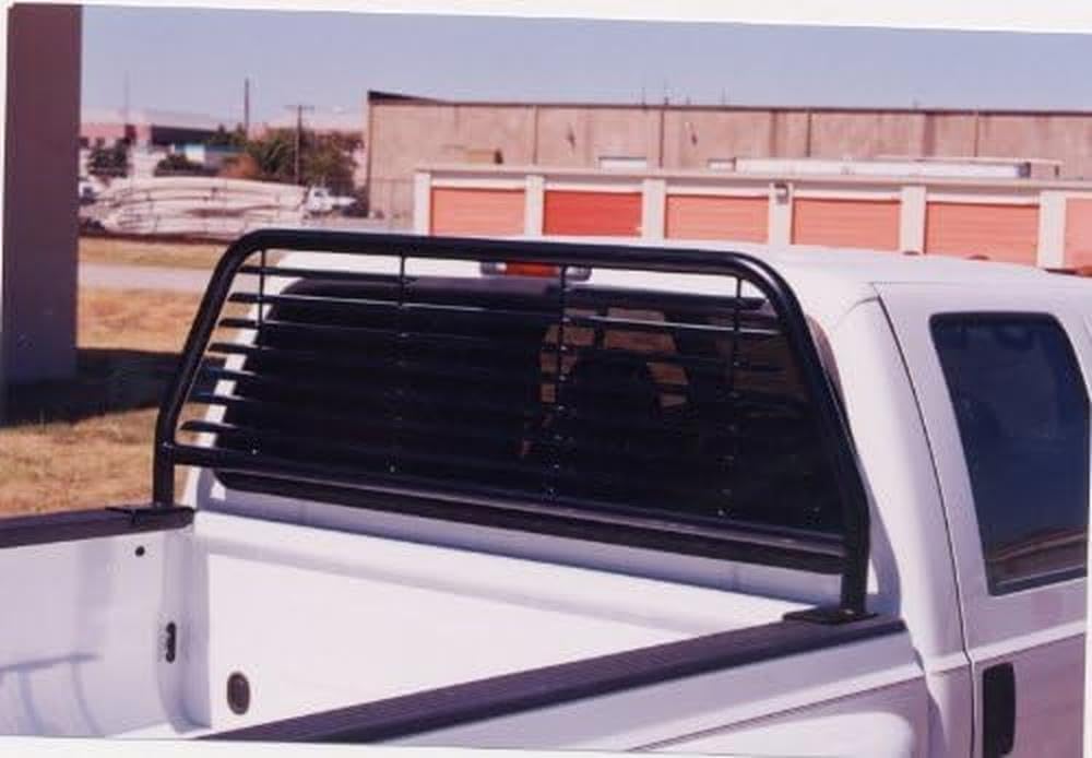 51536B Go Industries Inc. Headache Rack Cab Protector, Round Tube, Black, for Select Ford Trucks