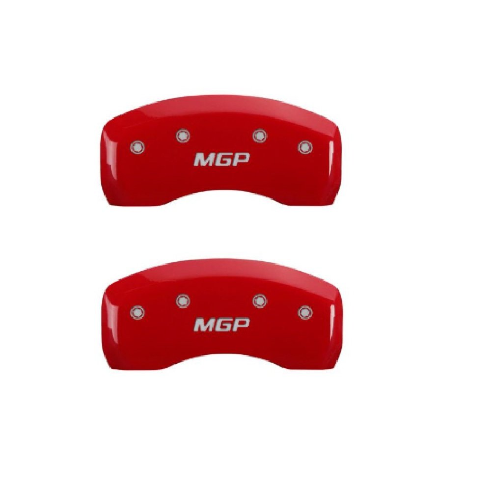Set of 4 MGP 16235SMGPRD Front and Rear Red Disc Brake Caliper Covers for 2017 Toyota Corolla iM w/ 17' Rims