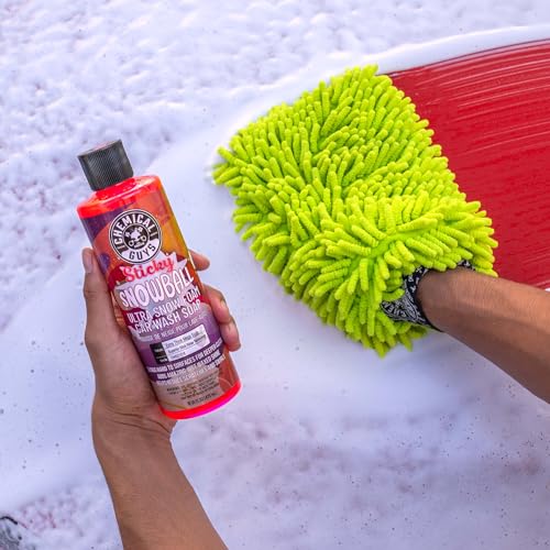 Chemical Guys Sticky Snowball CWS21516 Ultra Snow Foam Car Wash Soap (Works with Foam Cannons or Bucket Washes) Safe for Cars, Trucks, Motorcycles, RVs & More 16 fl oz, Cherry Scent