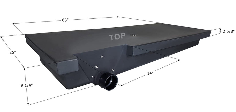 Holding Tank ICON 14201, H3595LH, 63x25x9 1/4, 39 Gal., 0225224