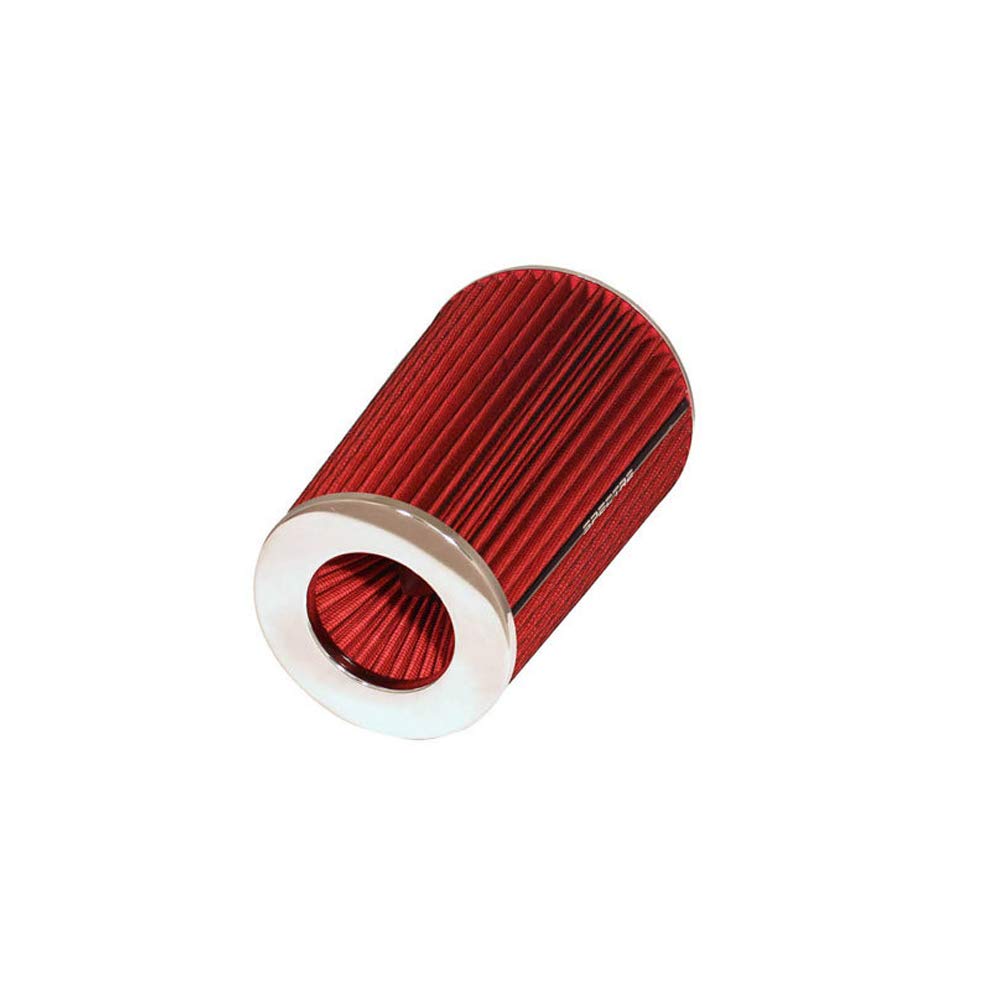 SPE-9732 Spectre Performance Universal Clamp-On Air Filter: Round Tapered; 3 in/3.5 in/4 in (102 mm/89 mm/76 mm) Flange ID; 8.75 in (222 mm) Height; 6 in (152 mm) Base; 4.75 in (121 mm) Top,Red