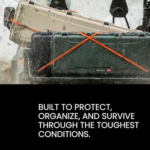 NANUK 988 Hard Case with Wheels 45” & Customizable Foam Insert, IP67 Waterproof & Crushproof, Rugged Construction for Ultimate Protection, Made in Canada – Black (44.9” x 16.3” x 13.6”) (4 UP Black)