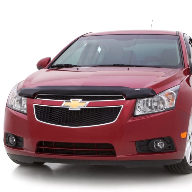 Carflector Auto Ventshade [AVS] Hood Shield / Protector | Fits 2007 - 2012 Nissan Versa | Medium Profile Bug Deflector - 1 pc., Dark Smoke | 20475
