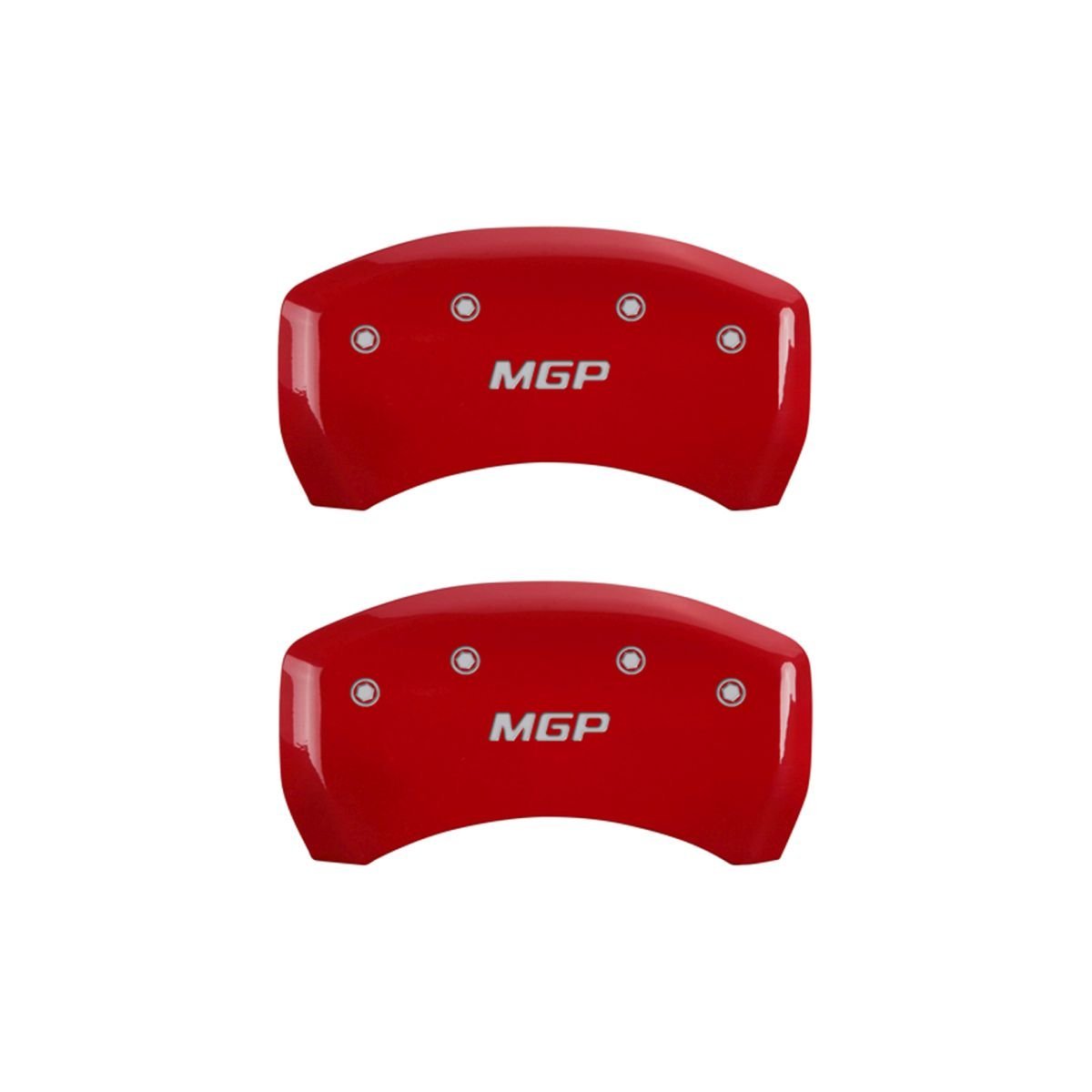 MGP Red Caliper Covers 25001SMGPRD - Engraved Front & Rear44; Set of 4 MGP