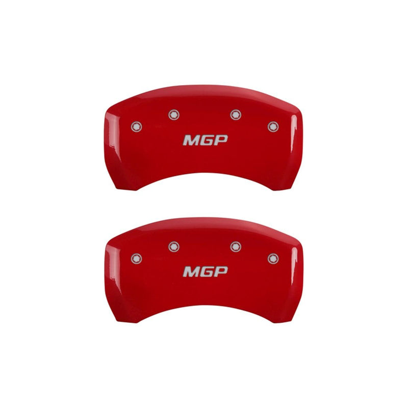 MGP Red Caliper Covers 25001SMGPRD - Engraved Front & Rear44; Set of 4 MGP