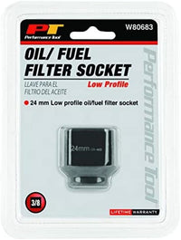 24mm Performance Tool W80683 Low Profile Oil/Fuel Filter Socket