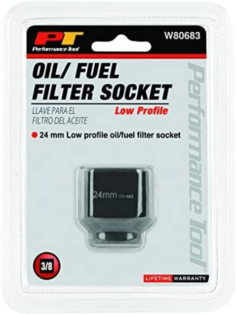24mm Performance Tool W80683 Low Profile Oil/Fuel Filter Socket