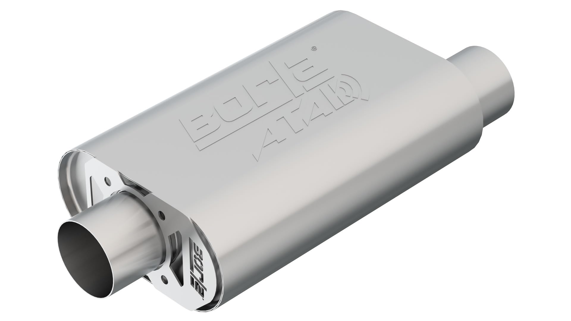 BORLA CrateMuffler 400844 for Chevrolet Small Block High Output 350/383/ 406 CID V8 3" Offset/Offset 14" x 4.35" x 9.10" Body ATAK.