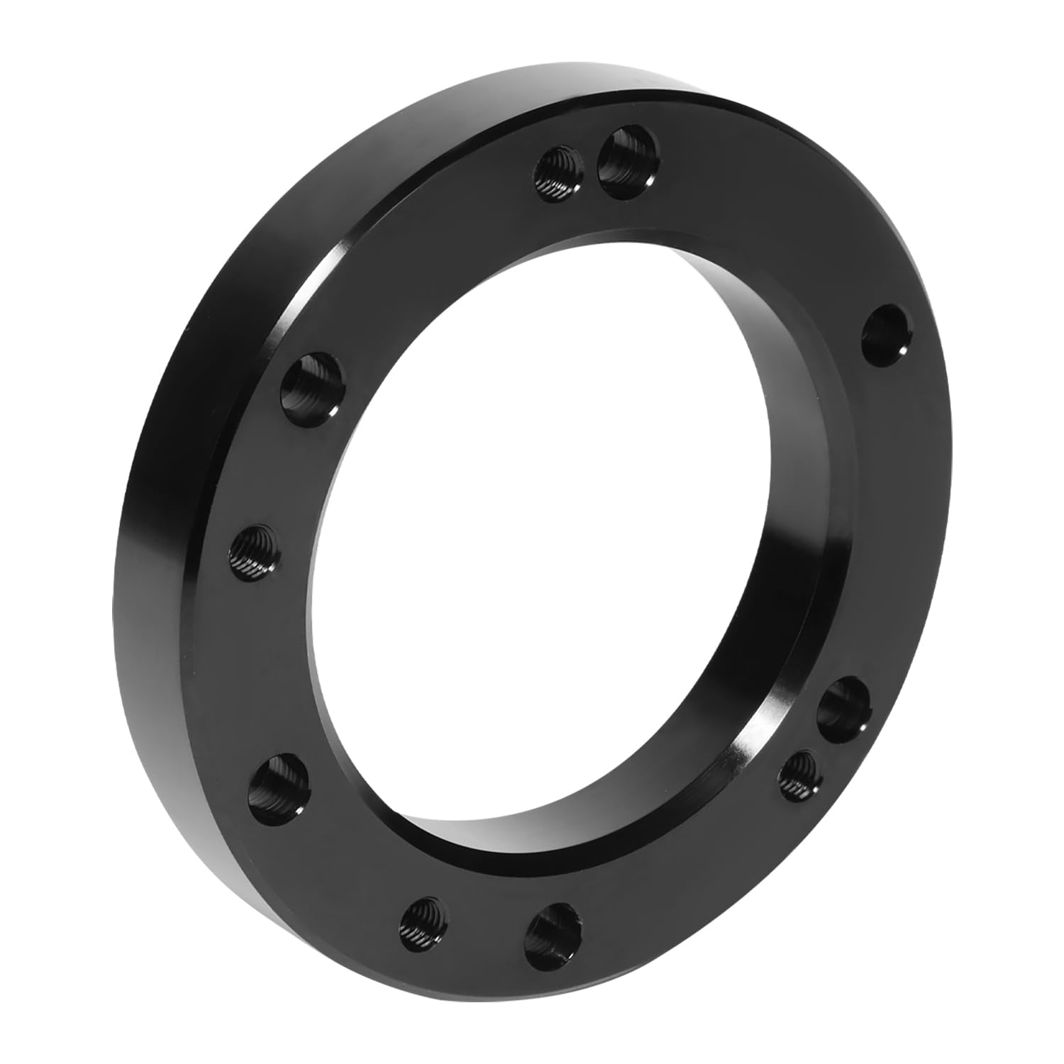 NRG Innovations Universal Steering Wheel 1/2" Spacer, 6061 Aluminum Hub Spacer w/Horn Space, 6x70mm Bolt Patterns 6 Hole to 5 Hole Adapter, Black, NRG-SRK-65BK