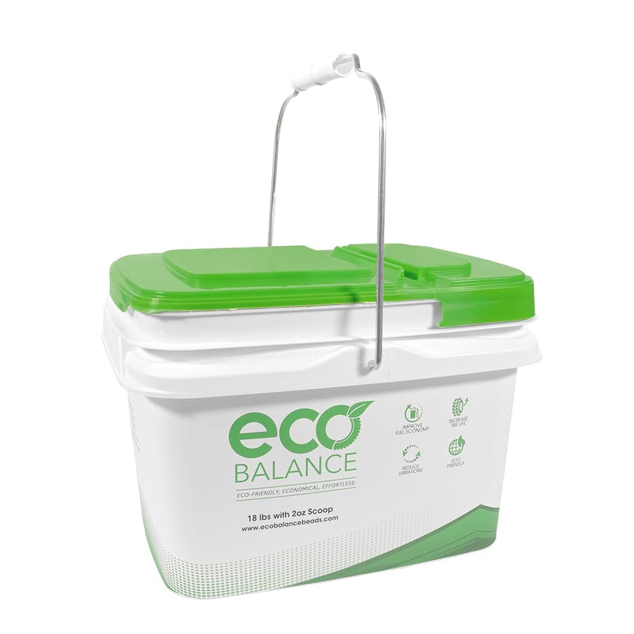 18-EBB ECO Balance Centrifugal Force Tire/Wheel Balancing Beads - Off-Road Vehicles, Light Duty Truck Tires, (1) 18lb Bucket of Balance Bead and 2oz Scoop