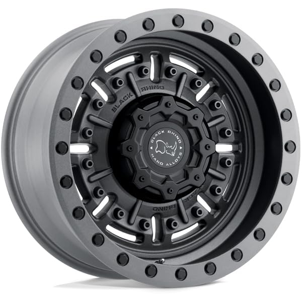 Hard Black Rhino Alloys ABRAMS 17X8.5, 6X5.5, 4.04, 18mm TEXTURED MATTE GUNMETAL - 1785ABR-86140G12