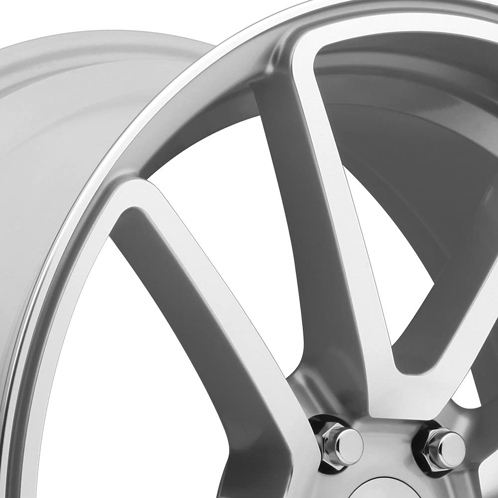 R120 Rotiform 18X8.5 5X4.5 GL-SLVR-MACH 45MM - R120188565+45