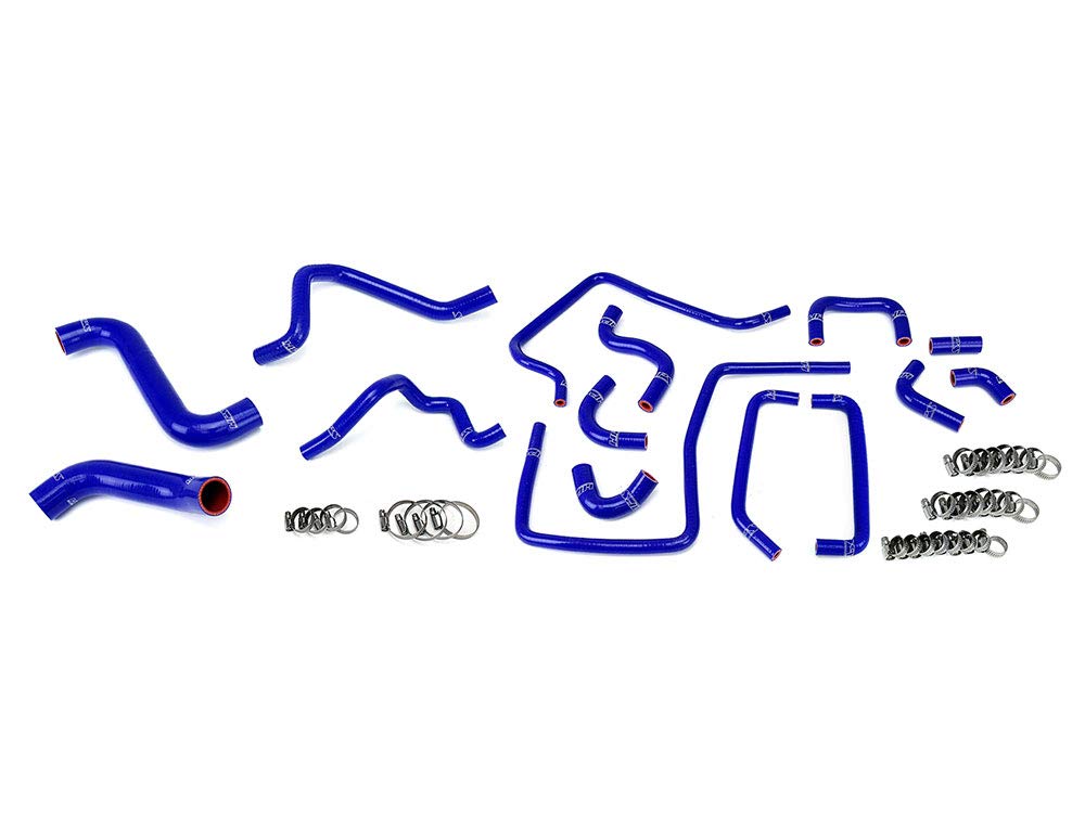 Blue HPS Silicone Radiator Heater Ancillary Hoses 15pcs Complete Kit Coolant 57-1814-BLUE