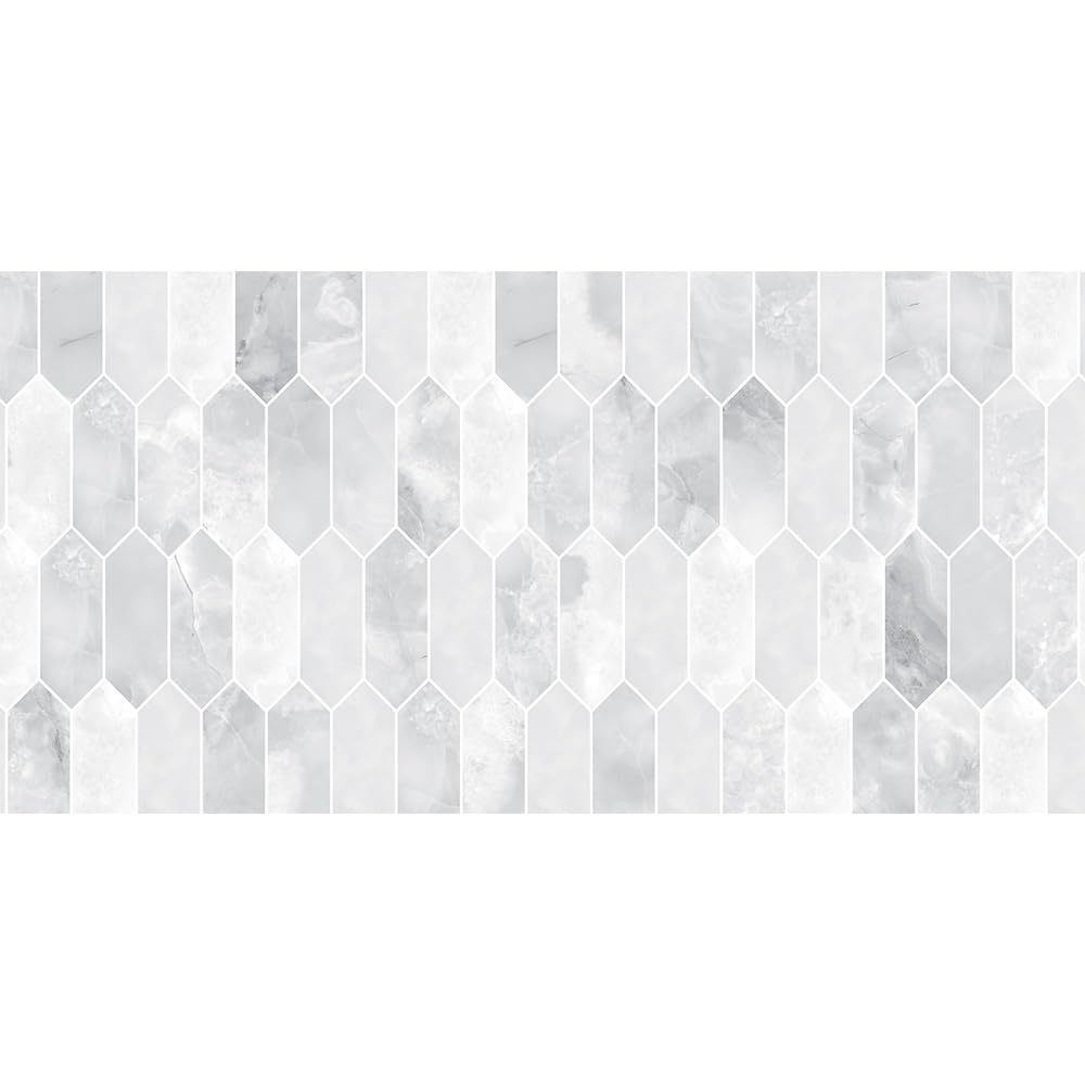 494031 Genesis Products Revive Backsplash - 18" x 24", Gray Marble Picket
