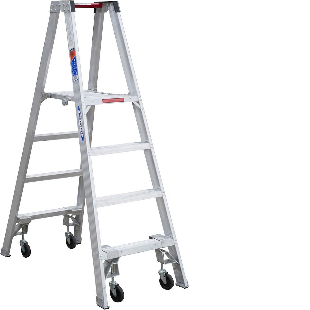 Twin Platform Ladder, Werner (PT374-4C) Aluminum