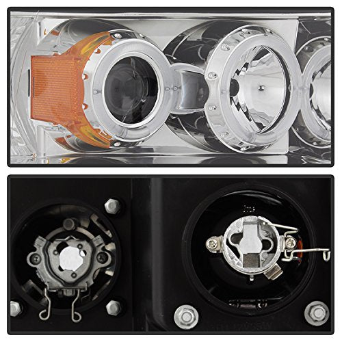 Dodge Ram 1500/2500/3500 Chrome Halogen LED Projector Headlight Spyder Auto PRO-YD-DR02-HL-C