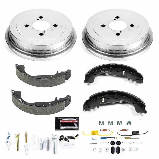 Power Stop KOE15402DK Rear Replacement Brake Kit-OE Brake Drums & Ceramic Brake Pads For Toyota Yaris 2007-2014 [Model Specific]
