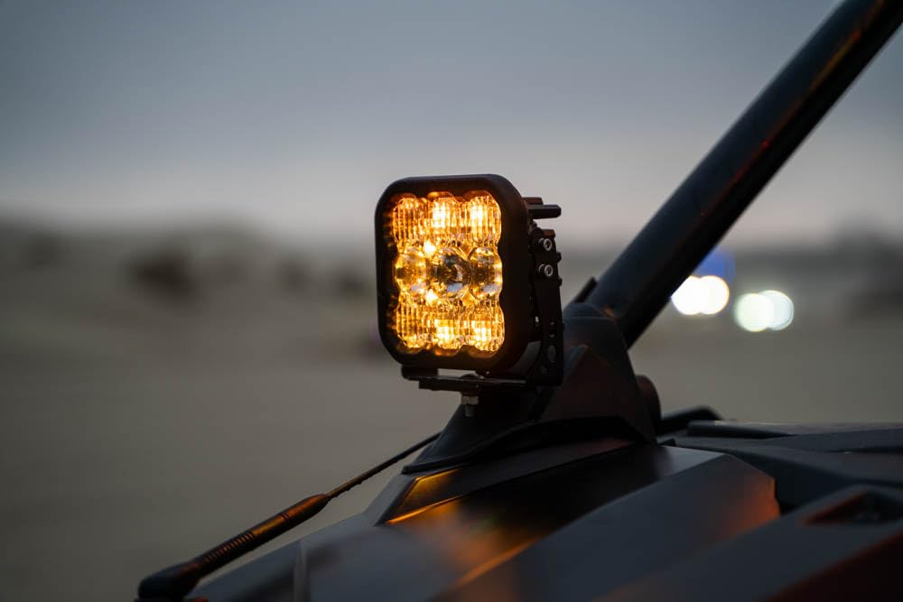 Diode Dynamics A-Pillar Pod Kit Stage Series compatible with Polaris RZR Pro 2020-2023, SS5 Pro Yellow Combo