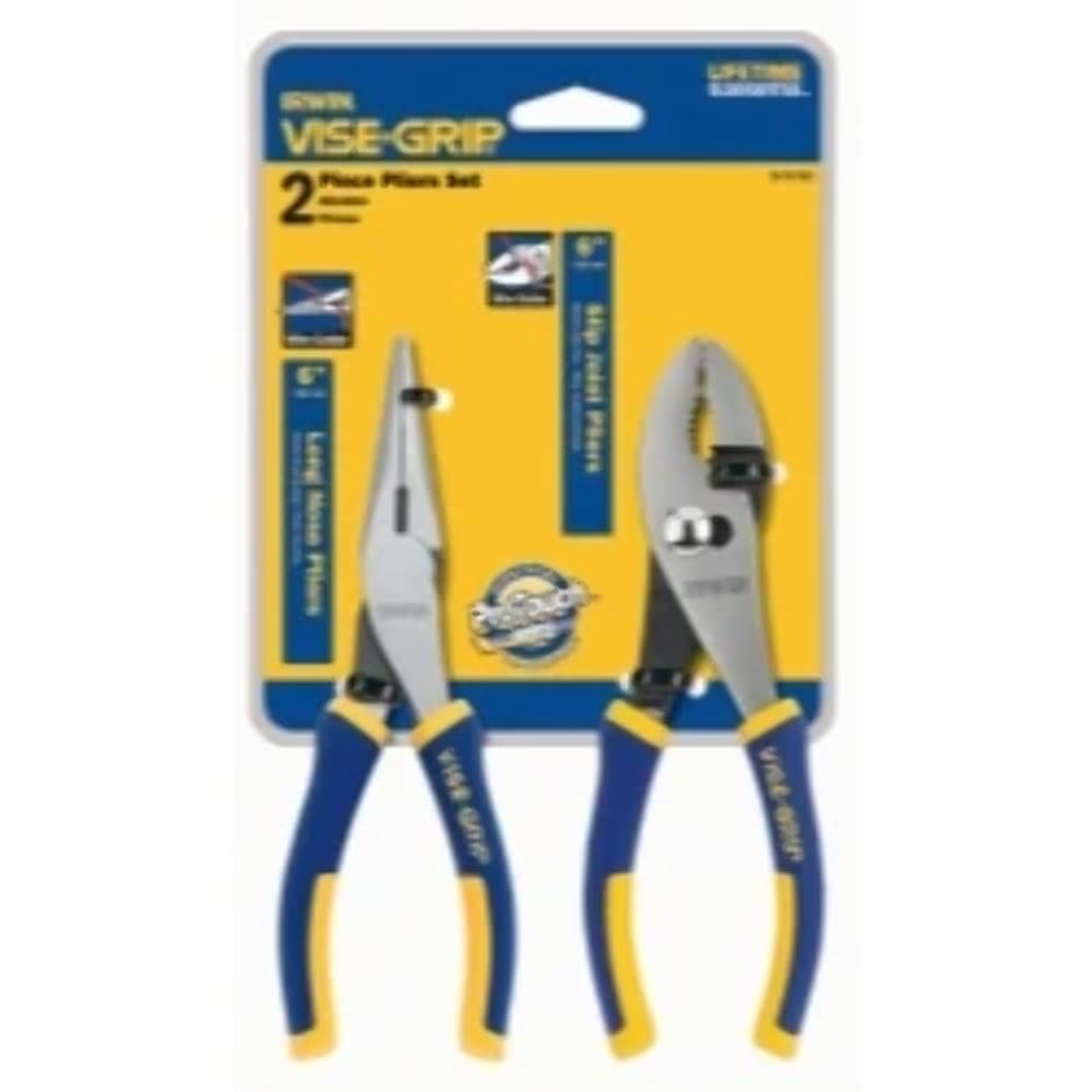 6" SLP JNT + 6" LONG NOSE 2PC PLIER SET