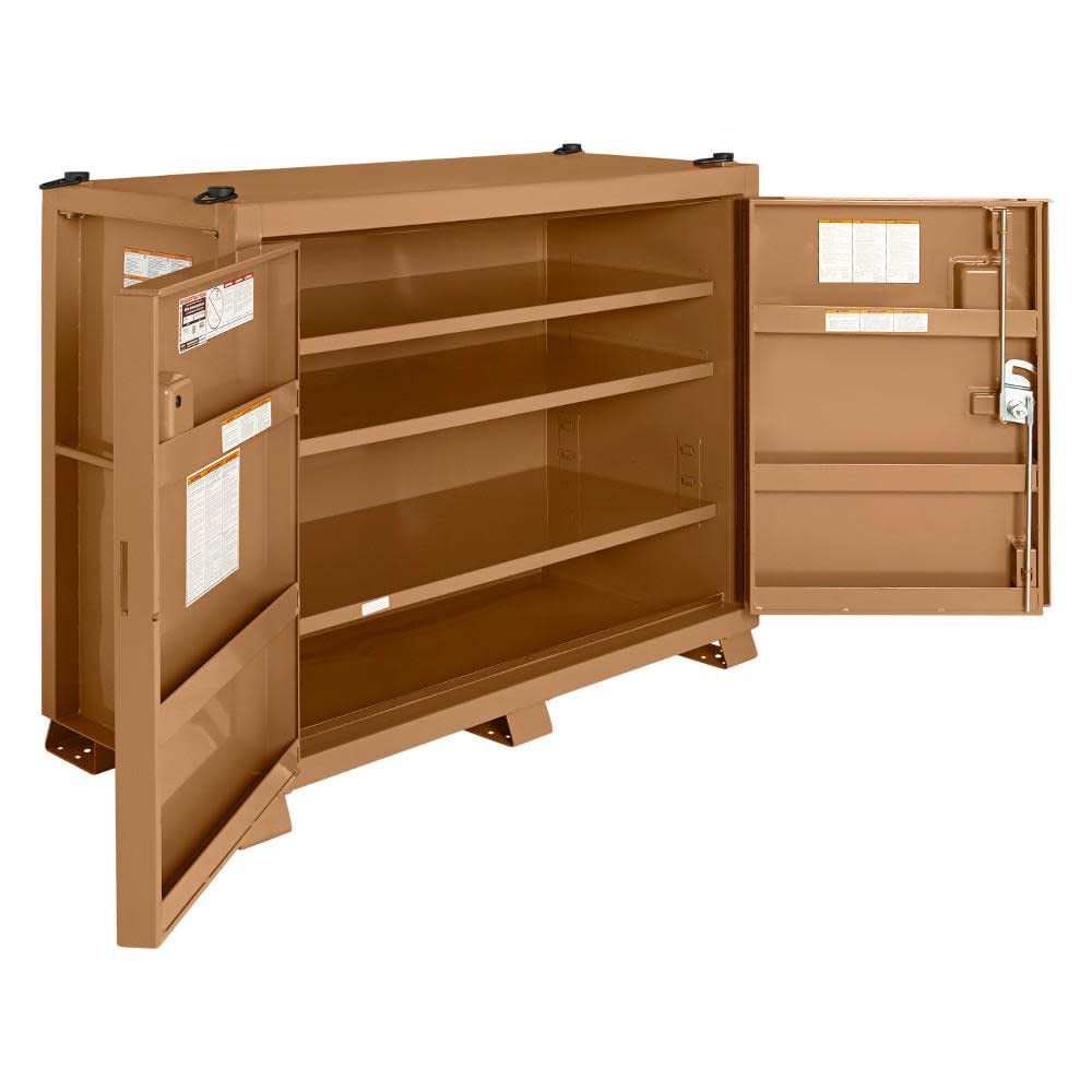 Jobsite Storage Cabinet, Knaack 1020, 66" W x 30" D x 54-1/2" H, Tan