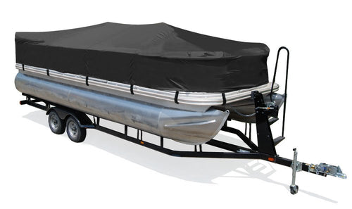 Taylor Made Products Semi-Custom Trailerite Boat Cover for Pontoon Boats with Outboard Motor, Multiple Sizes and Colors