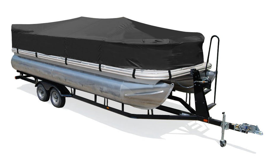 Trailerite Semi-Custom TAYLOR MADE PRODUCTS Pontoon Playpen Boat Cover, Black (26'1" - 27'0" CL x 102" B)