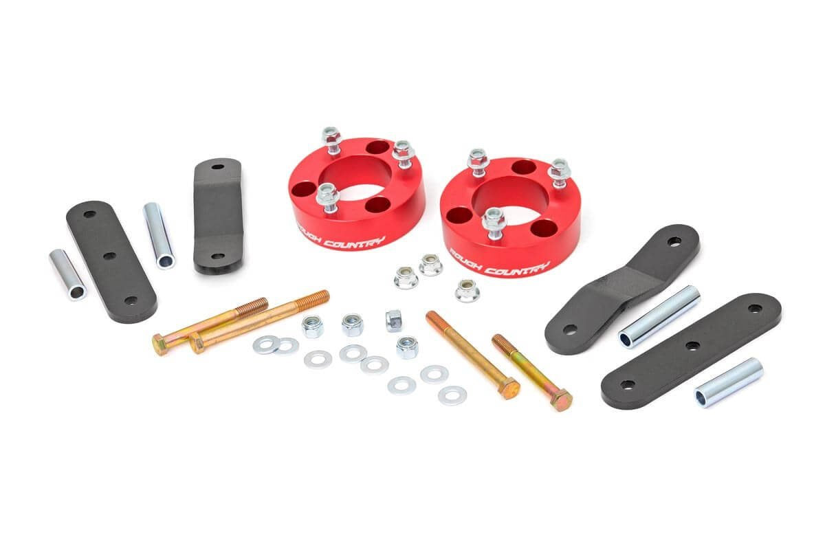 2.5" Rough Country Lift Kit for 05-24 Nissan Frontier | Anodized Red - 867RED