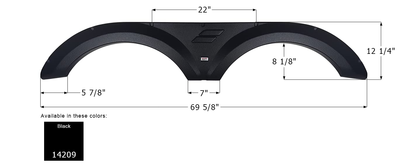Fender Skirt ICON 14209, Tandem, Starcraft, FS4209, Black
