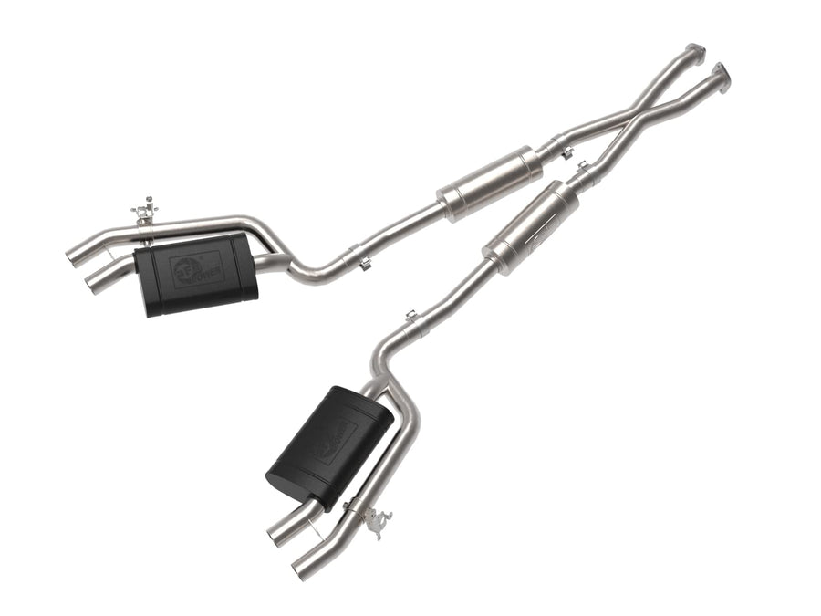 aFe Power 2-1/2 IN Gemini XV Stainless Steel Cat-Back Exhaust System w/Cut-Out Fit Kia Stinger 18-21 V6-3.3L (tt) 49-37025