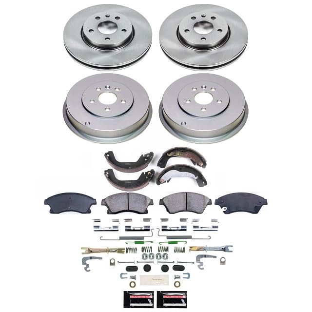 POWERSTOP Stock Replacement Brake Rotors and Drums Front and Rear with Brake Pads and Shoe Brake Kit For Chevrolet Cruze 2011-2015, Chevrolet Cruze Limited 2016 [Vehicle Specific]