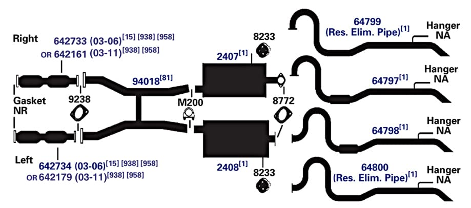 Exhaust Muffler AP Exhaust Products 2407