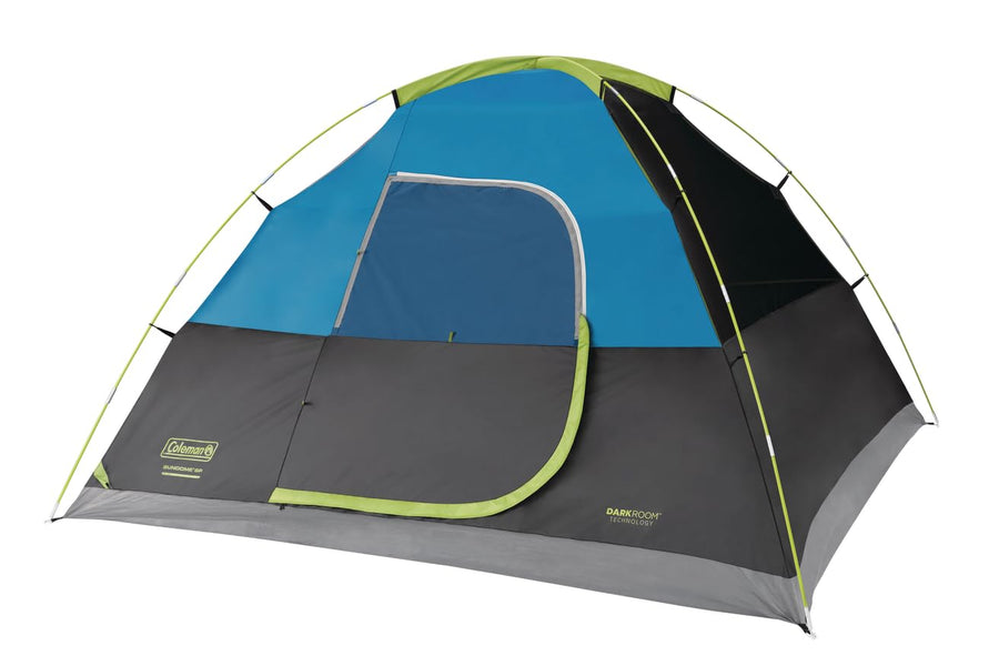Coleman Dark Room Sundome 4/6 Person Tent, Blocks 90% of Sunlight to Keep Inside Cool, Weatherproof Tent with Rainfly Sets Up in Minutes