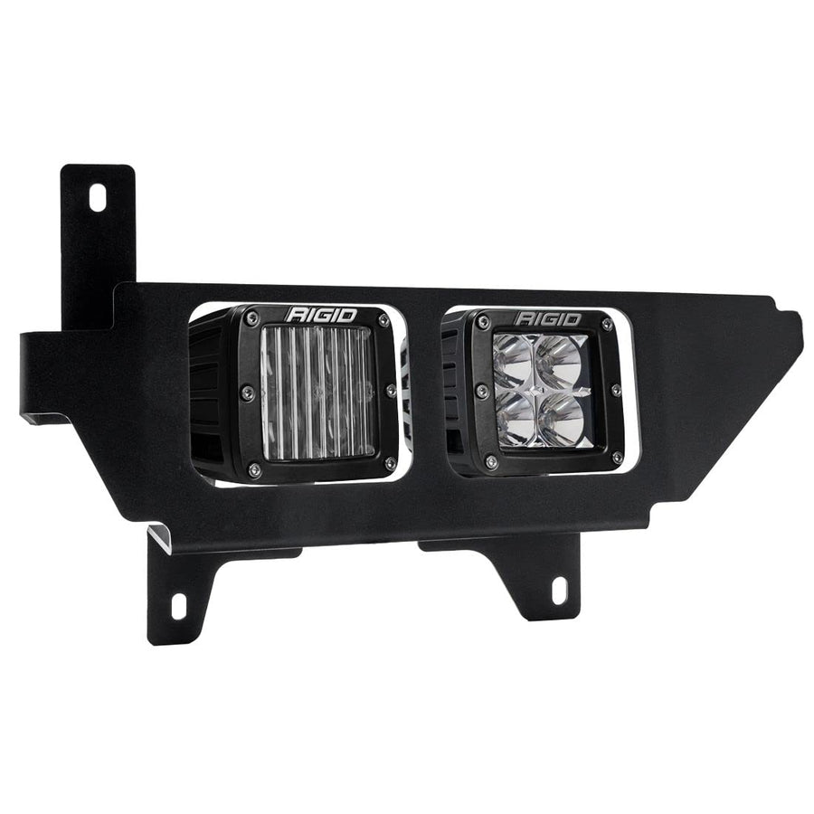 Dual Fog Mount Kit RIGID 46740 Fits 2021+ F150 Includes D-Series SAE Pro, D-Series Spot, Yellow Covers & Harnesses