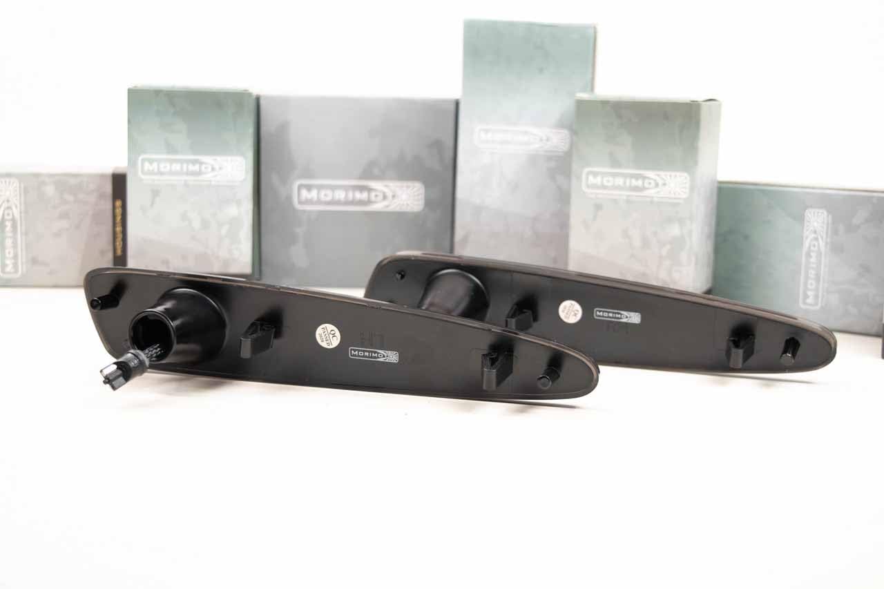 Morimoto XB LED Front Side Markers Chevrolet C6 Corvette Fits 2005-2013 Plug and Play OEM Replacement Performance Upgrade with Smoked Lens (PN: LF0371 pair of complete front side marker assemblies)