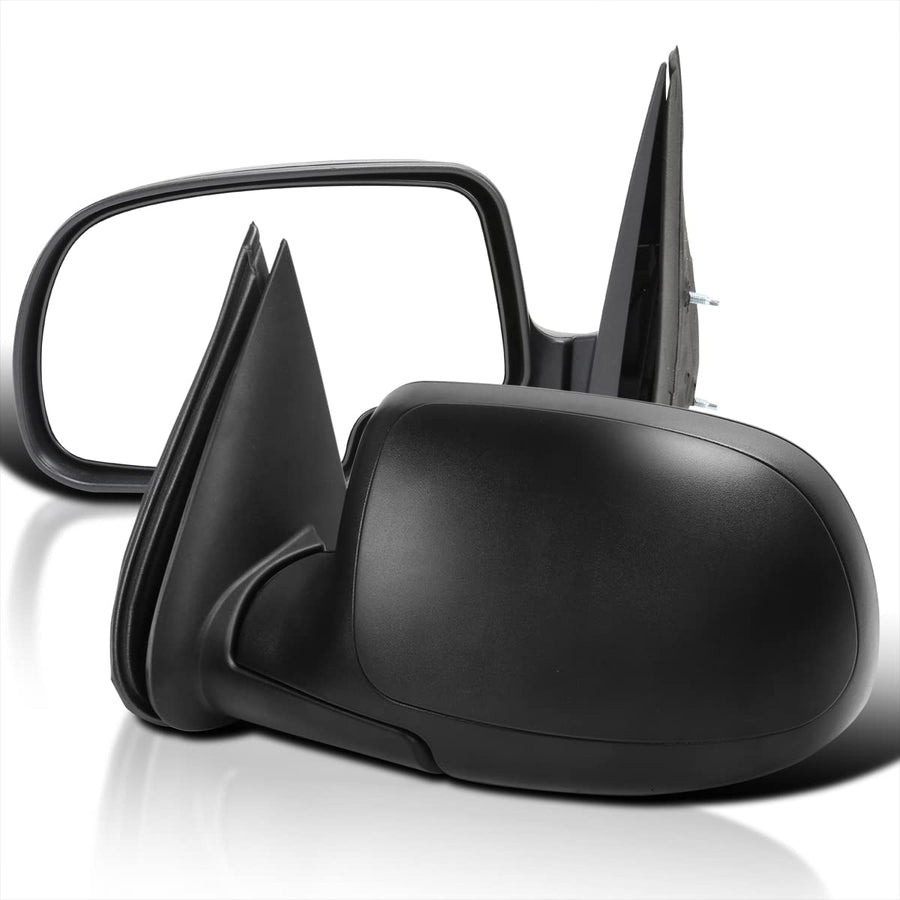 Spec-D Tuning Right Side Glossy Matte Black Manual Side Mirrors Compatible with Chevrolet Chevy S10 1994-2001