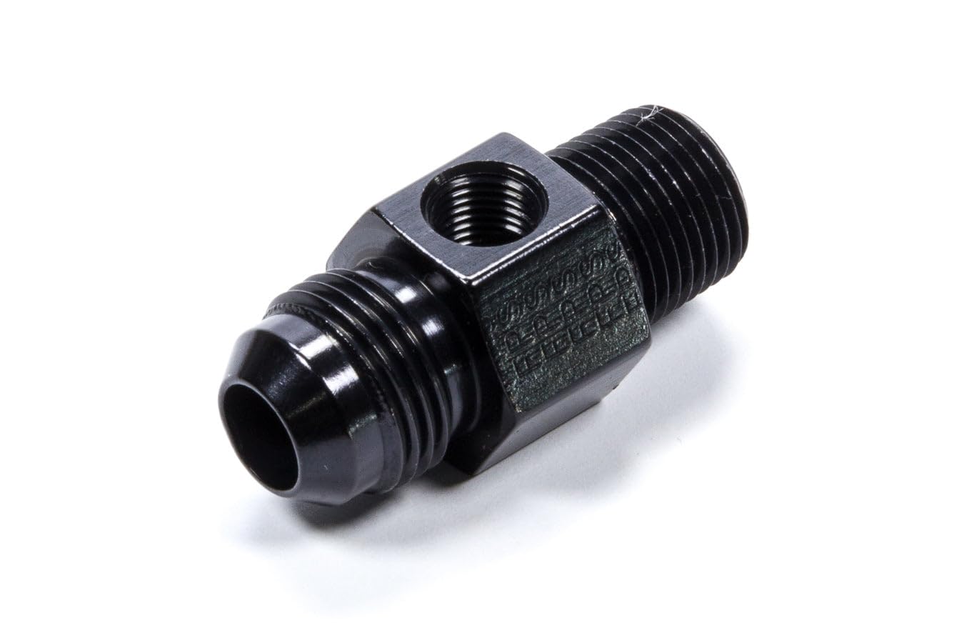 Inline Fragola Adapter -8AN x 3/8 NPT - Black Gauge