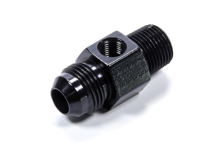 Inline Fragola Adapter -8AN x 3/8 NPT - Black Gauge