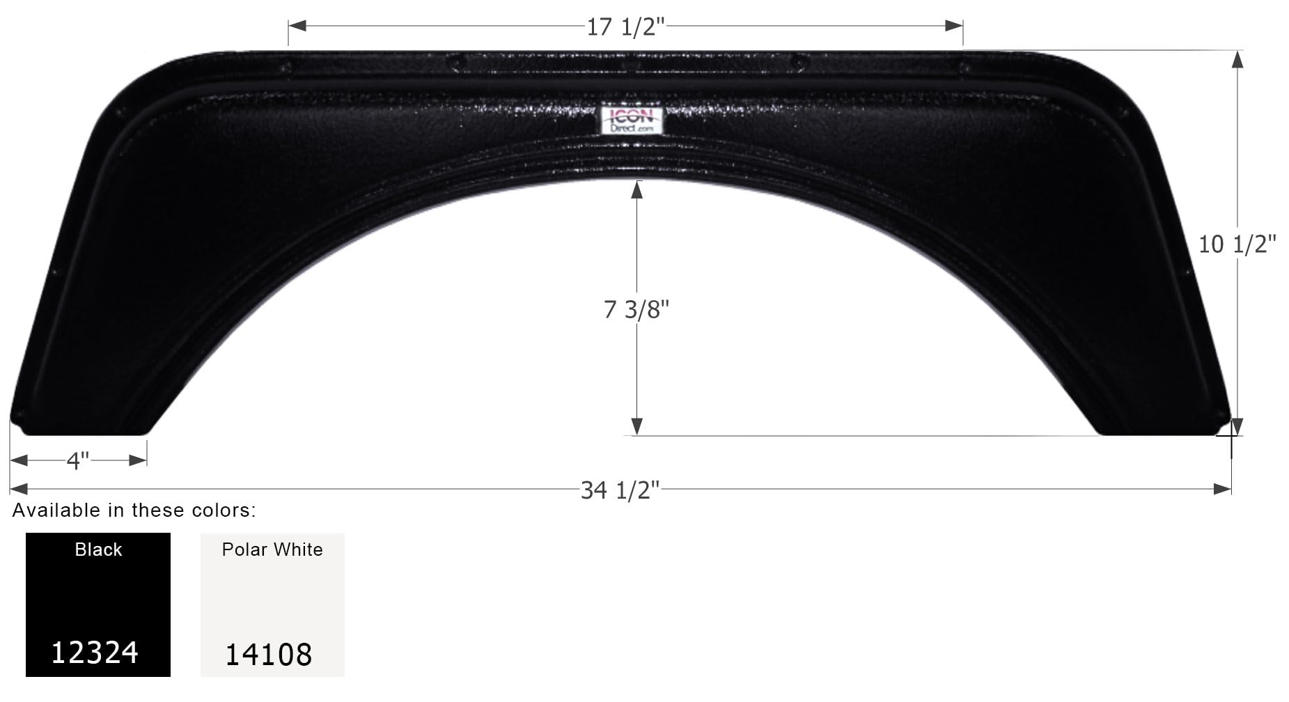 Fender Skirt ICON, Single, Skyline, FS2324, Polar White