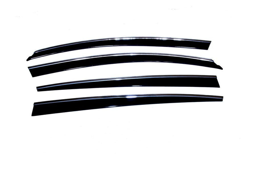 Low Profile Auto Ventshade [AVS] Rain Guards for 2006 - 2011 Lexus GS350; 2006 - 2012 Lexus GS300/GS400/GS460 | Window Vent Visors, 4 pcs. - Smoke w/Chrome Trim | 794009